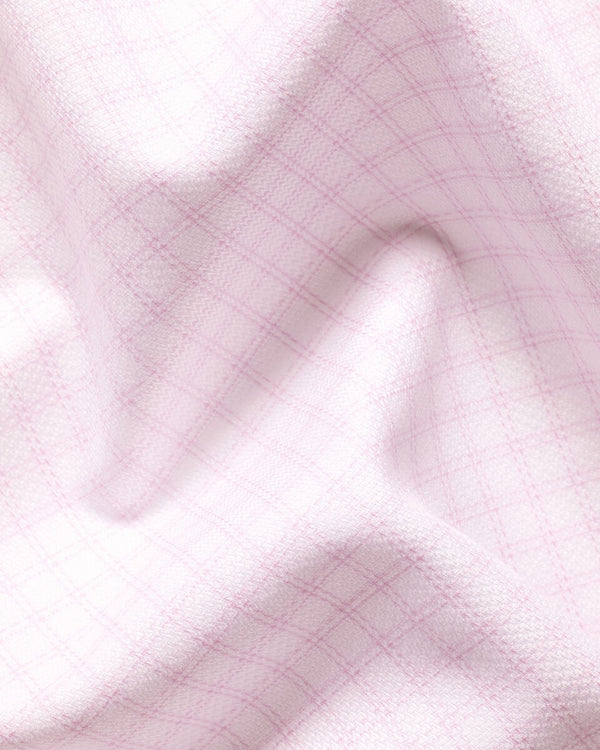 Non-Iron Stretch Trafalgar Weave Check Shirt - Pink