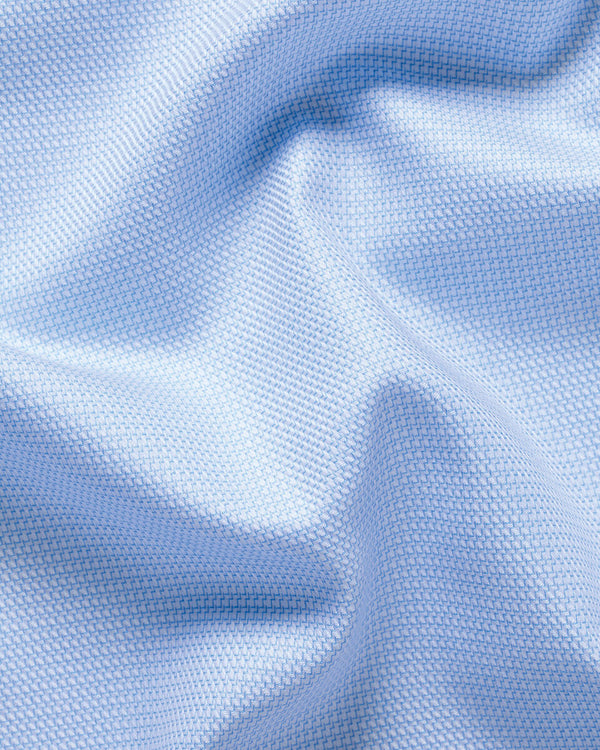 Non-Iron Stretch Trafalgar Weave Shirt - Sky Blue