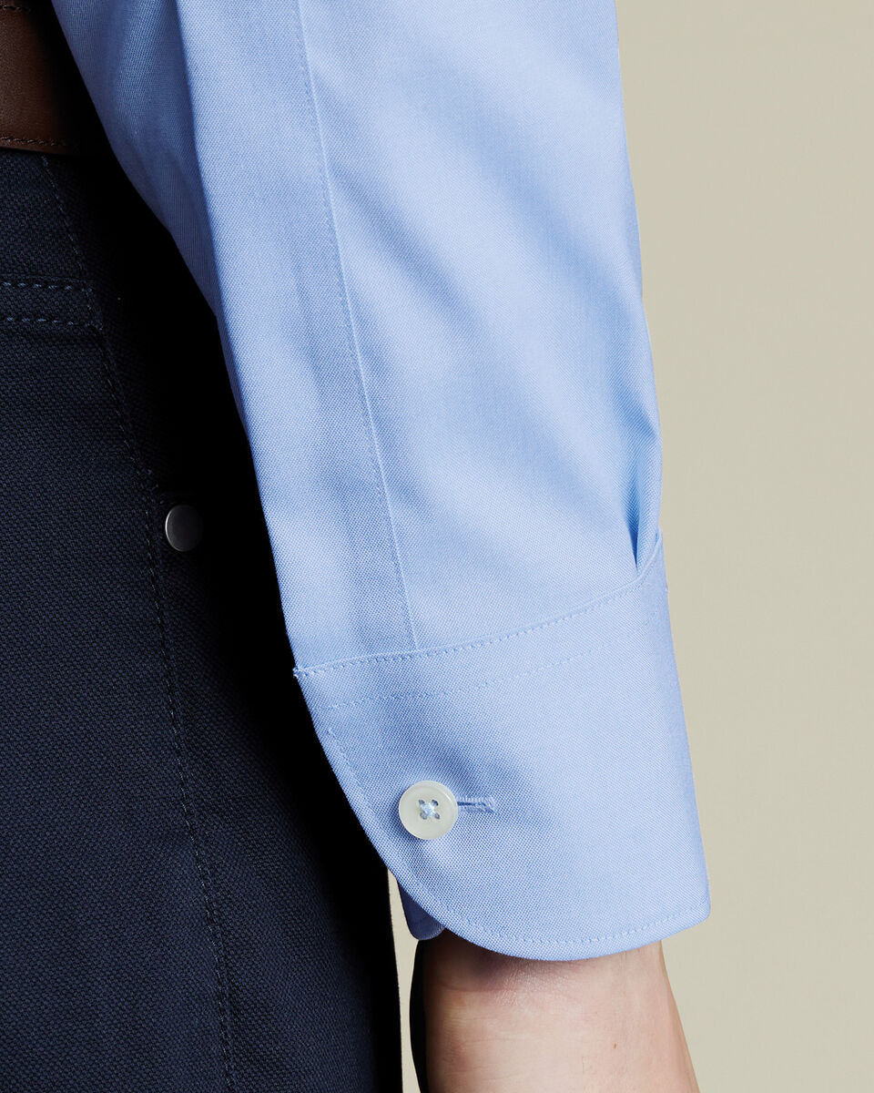 Non-Iron Stretch Pinpoint Oxford Shirt - Sky Blue