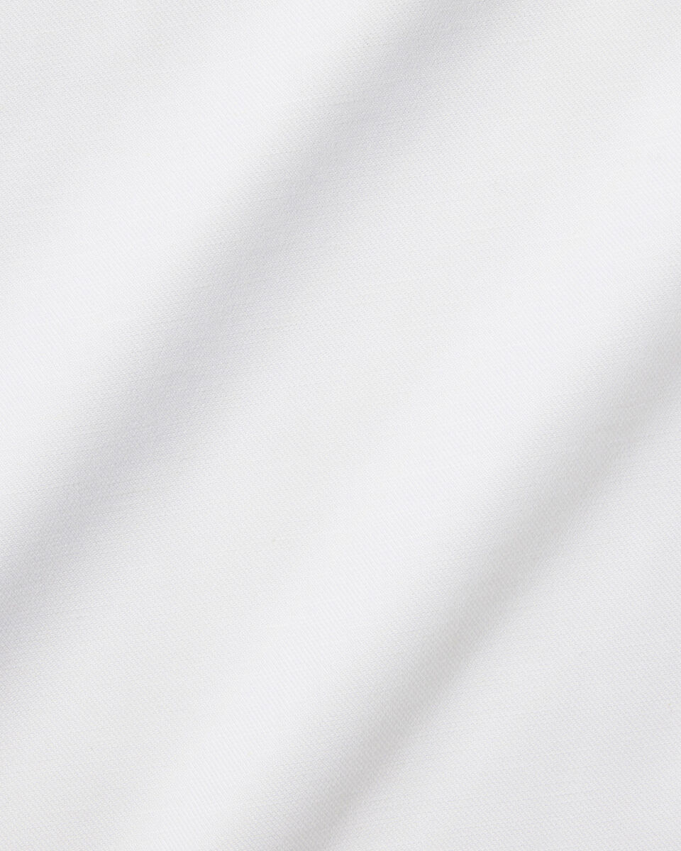 Non-Iron Cotton Linen Shirt - White