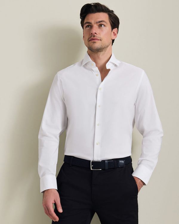 Non-Iron Twill Performance Shirt - White