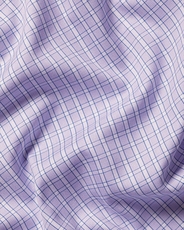 Non-Iron Stretch Oxford Check Shirt - Lilac