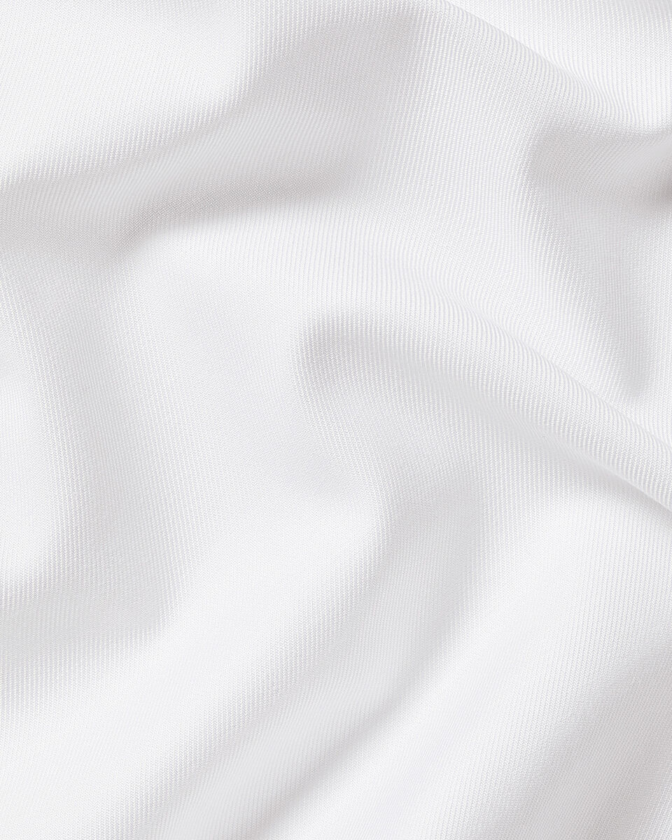 Non-Iron Stretch Printed Trim Shirt - White