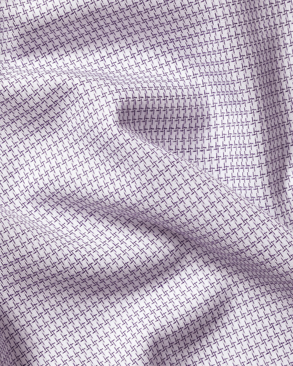 Non-Iron Stretch Texture Shirt - Dark Purple