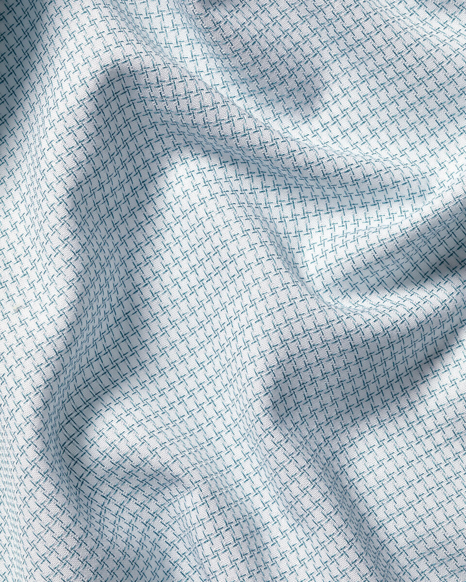 Non-Iron Stretch Texture Shirt - Teal Green