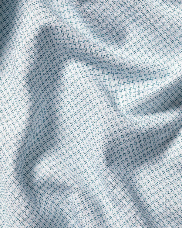 Non-Iron Stretch Texture Shirt - Teal Green
