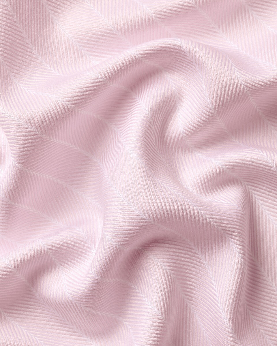 Non-Iron Herringbone Stripe Shirt – Light Pink