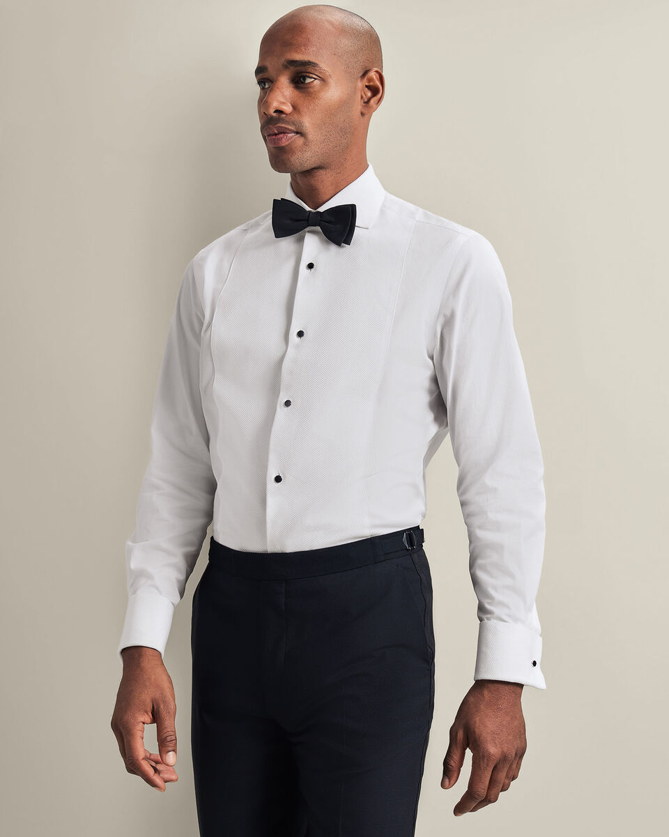 Bib Front Tuxedo Shirt - White Secondary image
