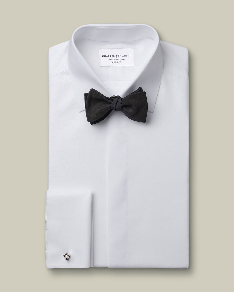 Non-Iron Twill Evening Shirt - White