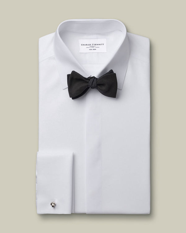 Non-Iron Twill Evening Shirt - White