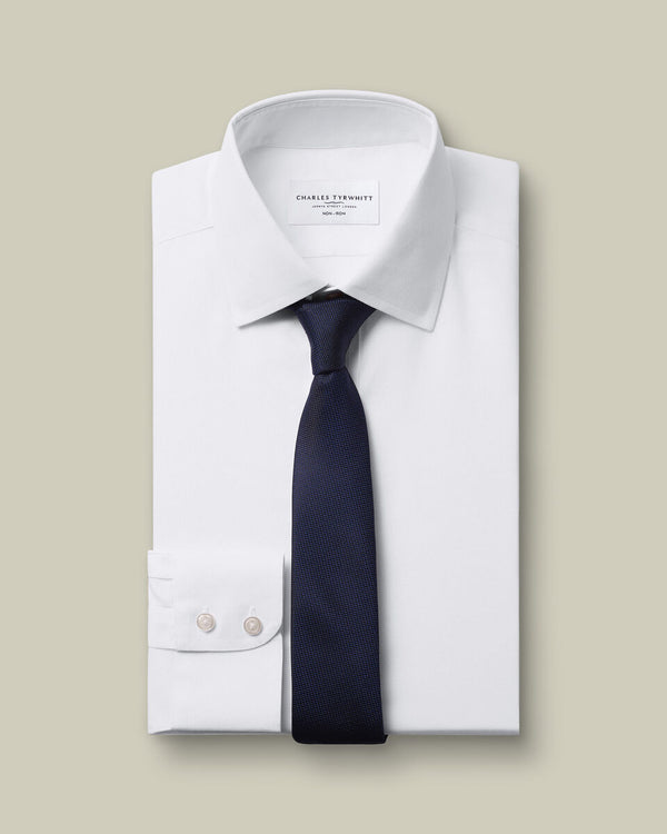 Non-Iron Stretch Poplin Shirt - White