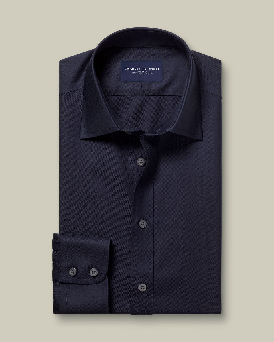 Non-Iron Twill Shirt - Navy