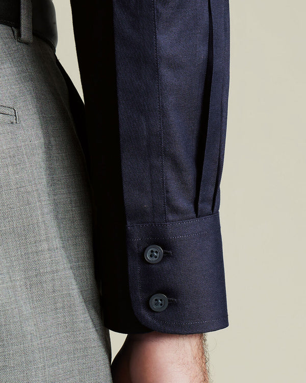 Non-Iron Twill Shirt - Navy