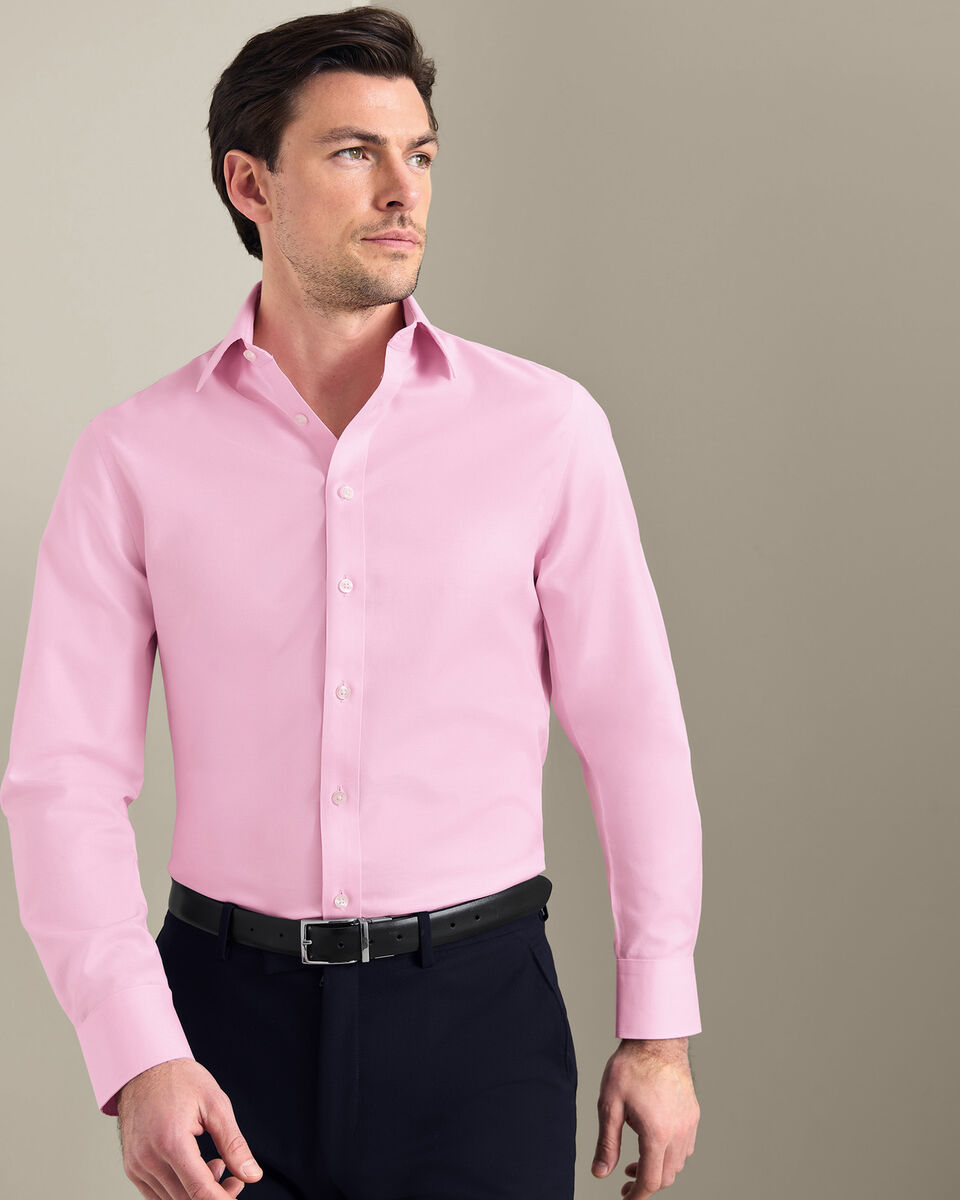 Non-Iron Twill Shirt - Pink Secondary image