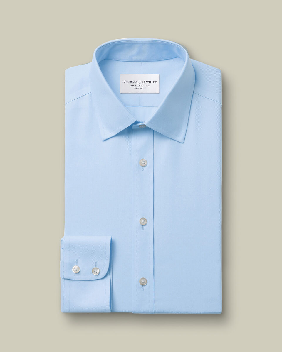 Non-Iron Twill Shirt - Sky Blue