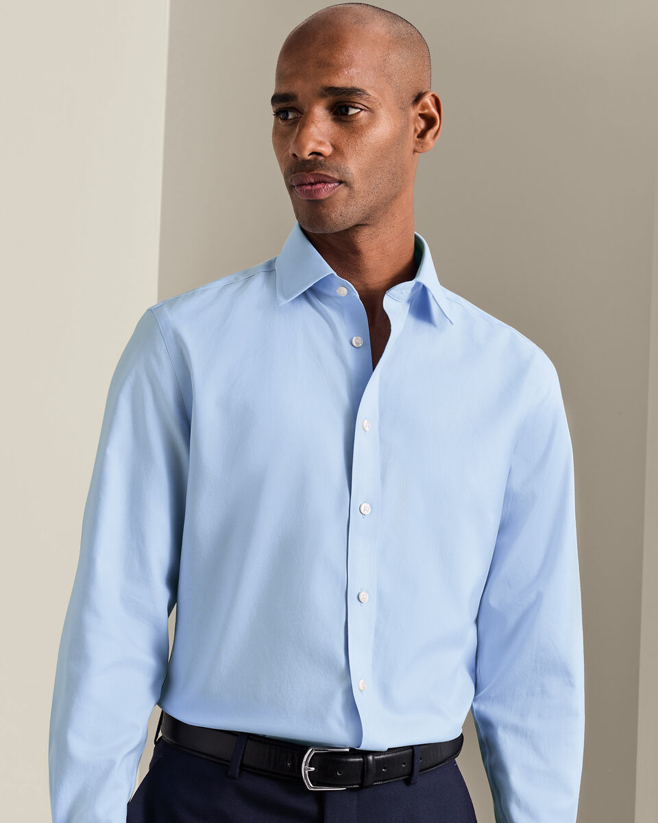 Non-Iron Twill Shirt - Sky Blue