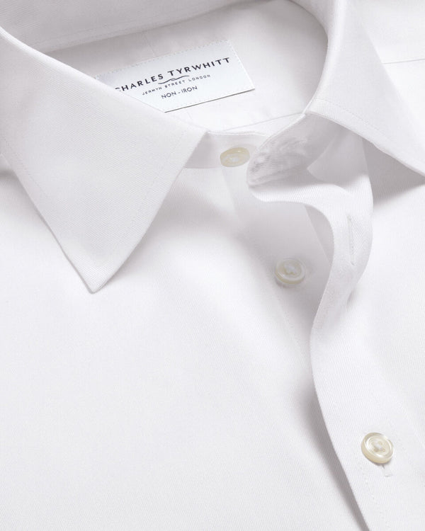 Non-Iron Twill Shirt - White