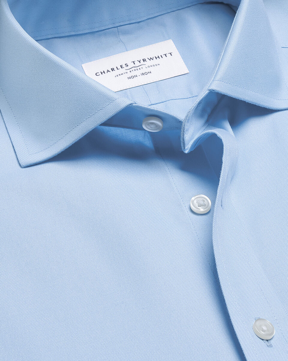 Non-Iron Twill Shirt - Sky Blue Main image