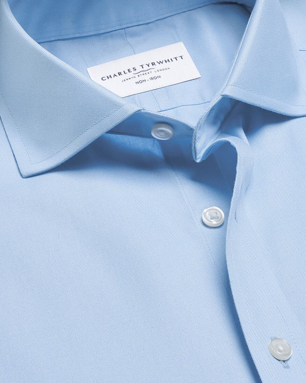 Non-Iron Twill Shirt - Sky Blue