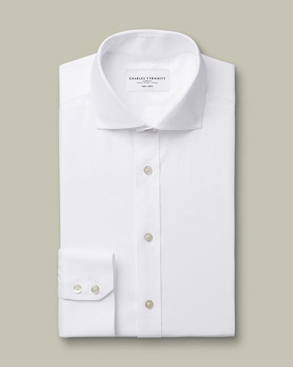 Non-Iron Twill Shirt - White