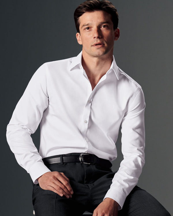 Non-Iron Twill Shirt - White