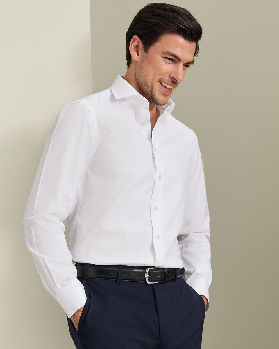 Non-Iron Twill Shirt - White Secondary image