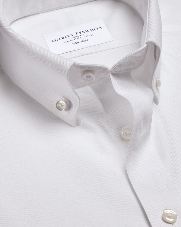 Smart Non-Iron Twill Button-Down Shirt - White