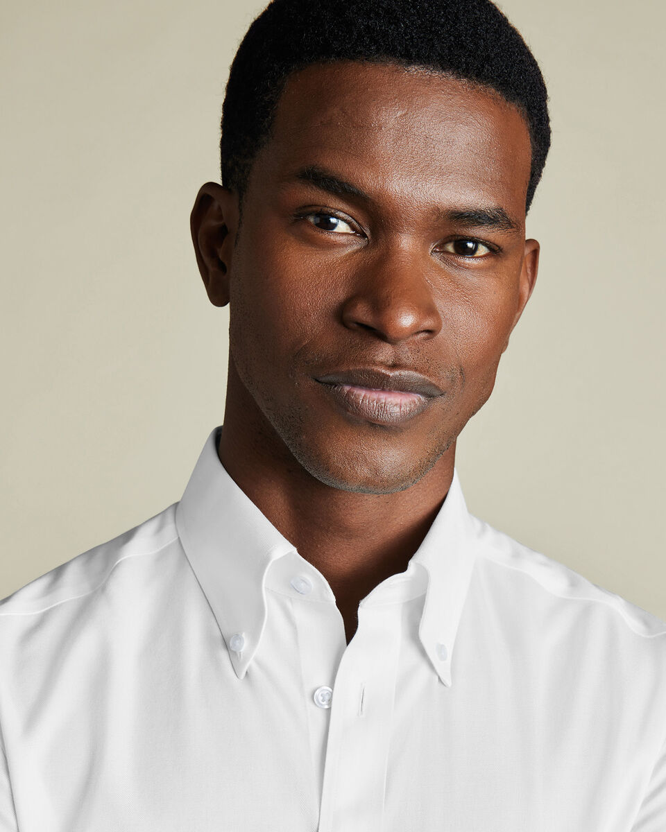 Smart Non-Iron Twill Button-Down Shirt - White