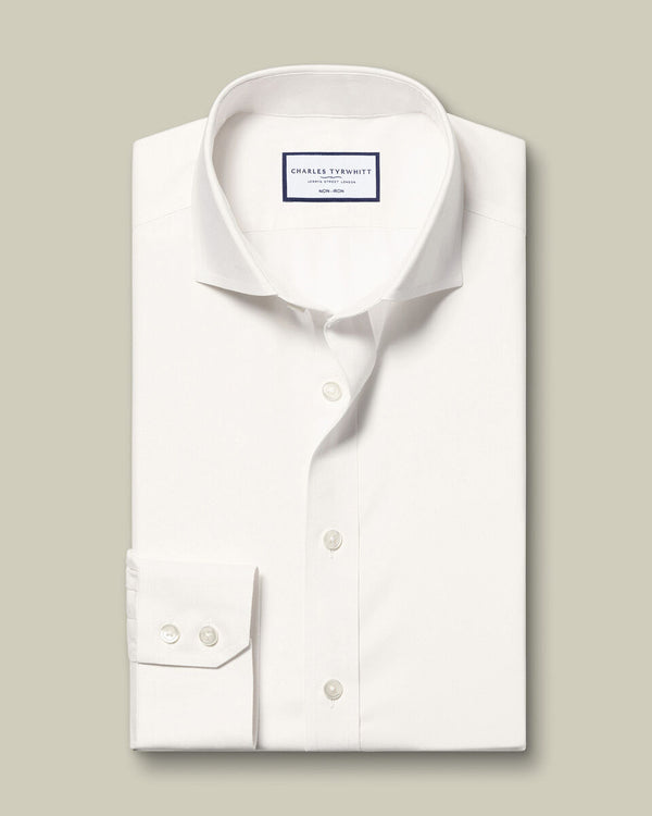 Non-Iron Twill Shirt - Ivory
