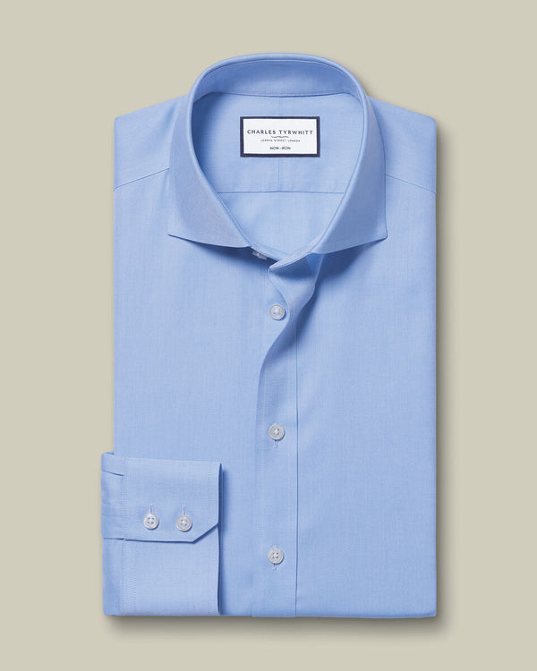Non-Iron Twill Shirt - Cornflower Blue