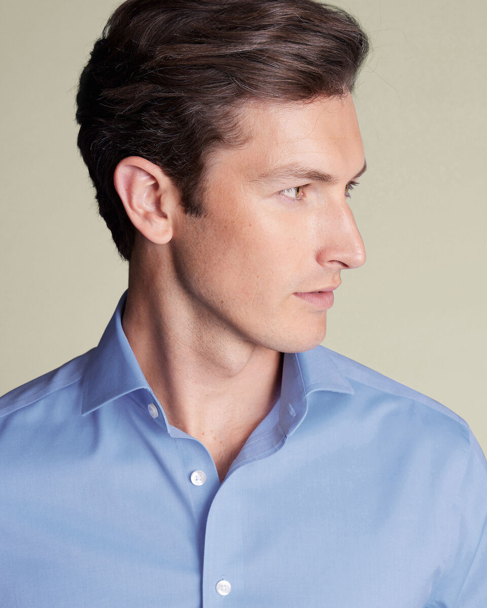 Non-Iron Twill Shirt - Cornflower Blue