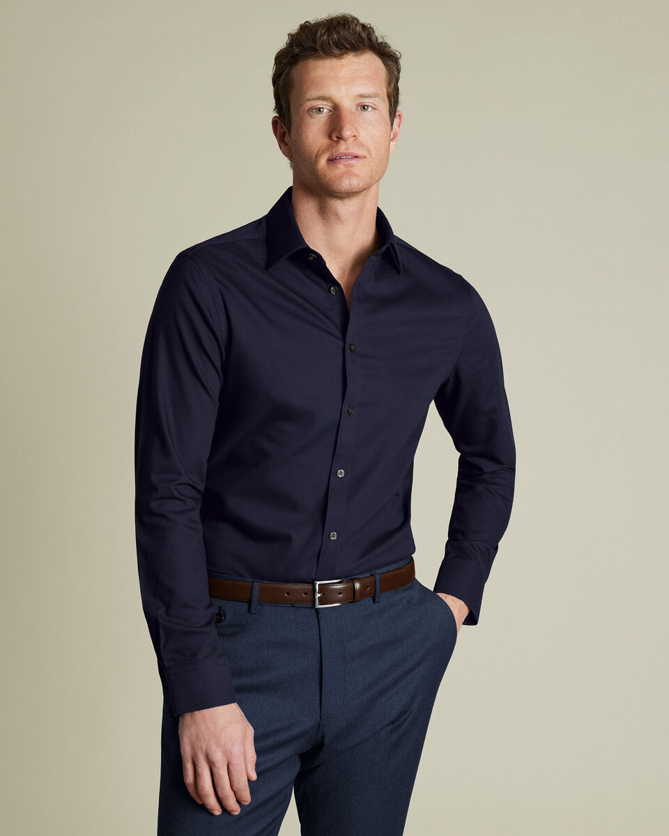 Non-Iron Royal Oxford Shirt - Navy Secondary image