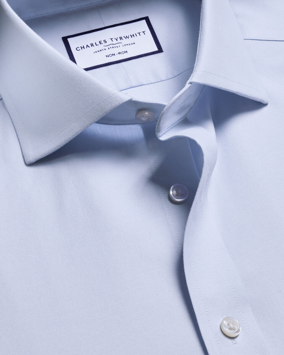 Non-Iron Twill Shirt - Light Blue Main image