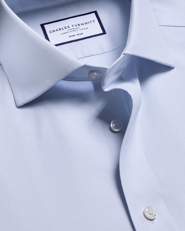Non-Iron Twill Shirt - Light Blue