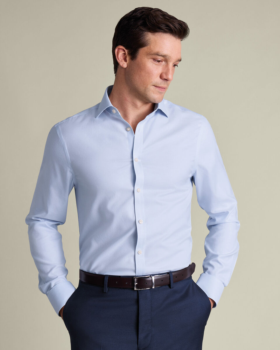 Non-Iron Twill Shirt - Light Blue