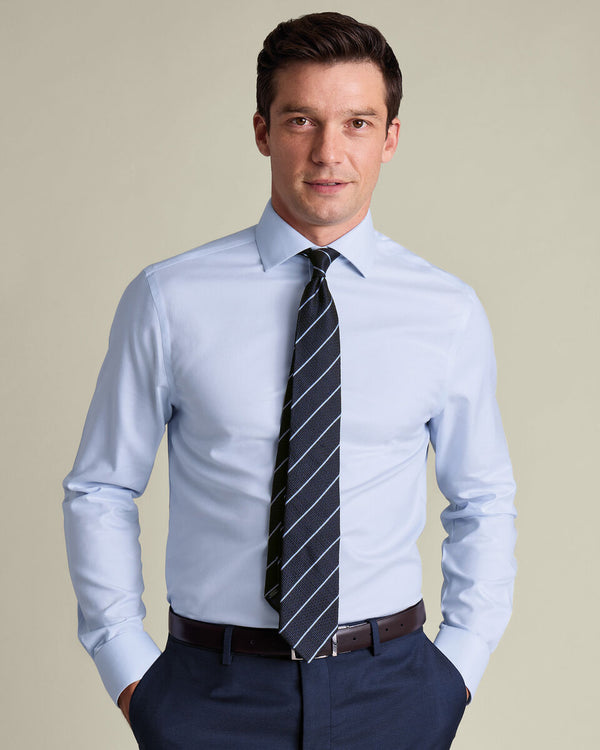 Non-Iron Twill Shirt - Light Blue