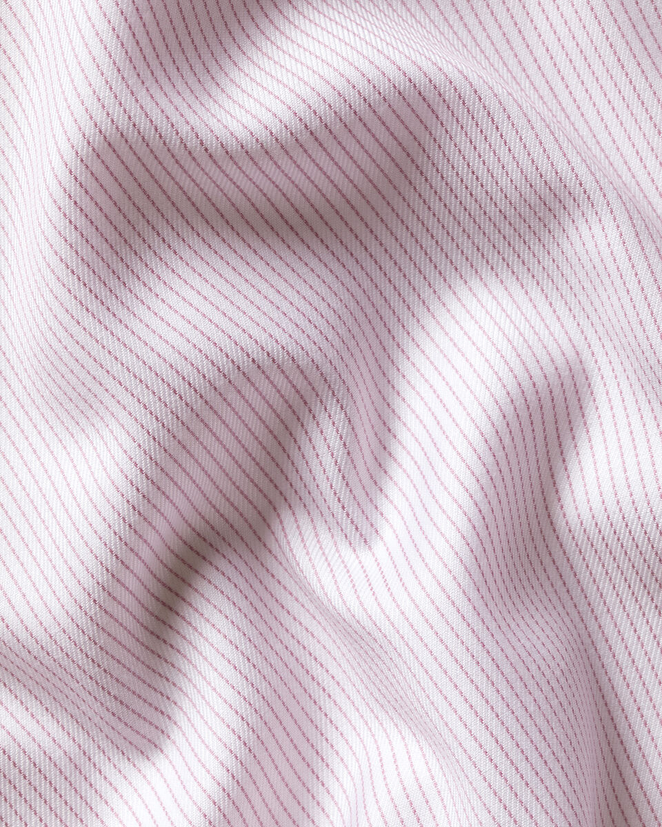 Non-Iron Twill Stripe Shirt - Pink