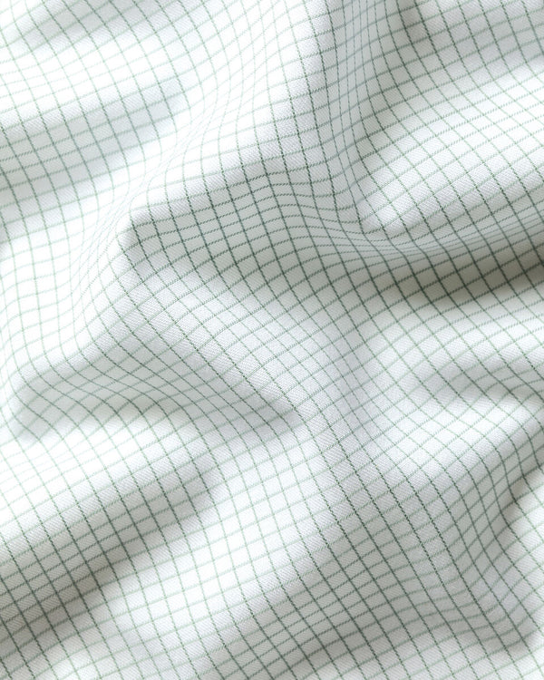 Non-Iron Twill Check Shirt - Green