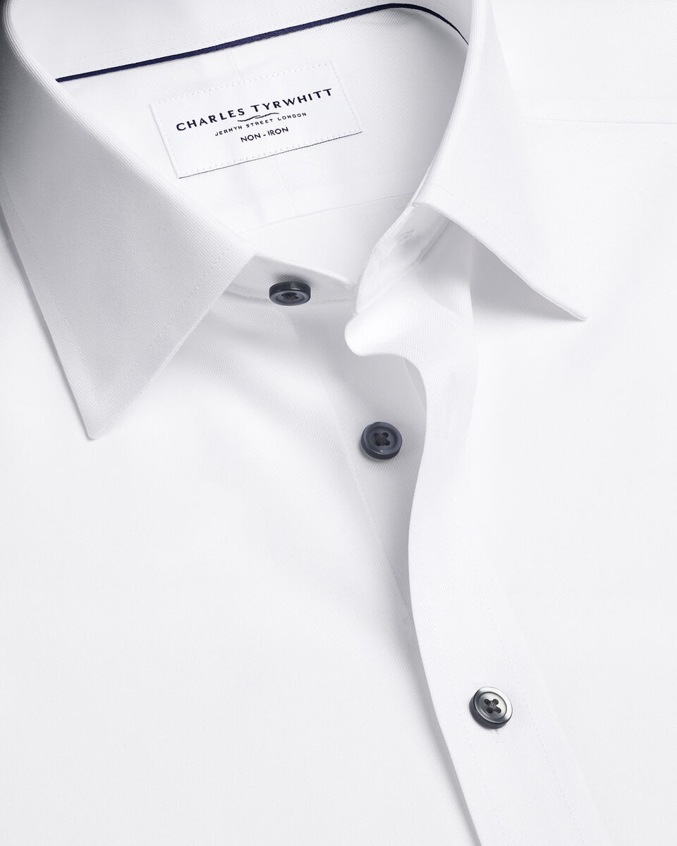 Non-Iron Twill Shirt - White