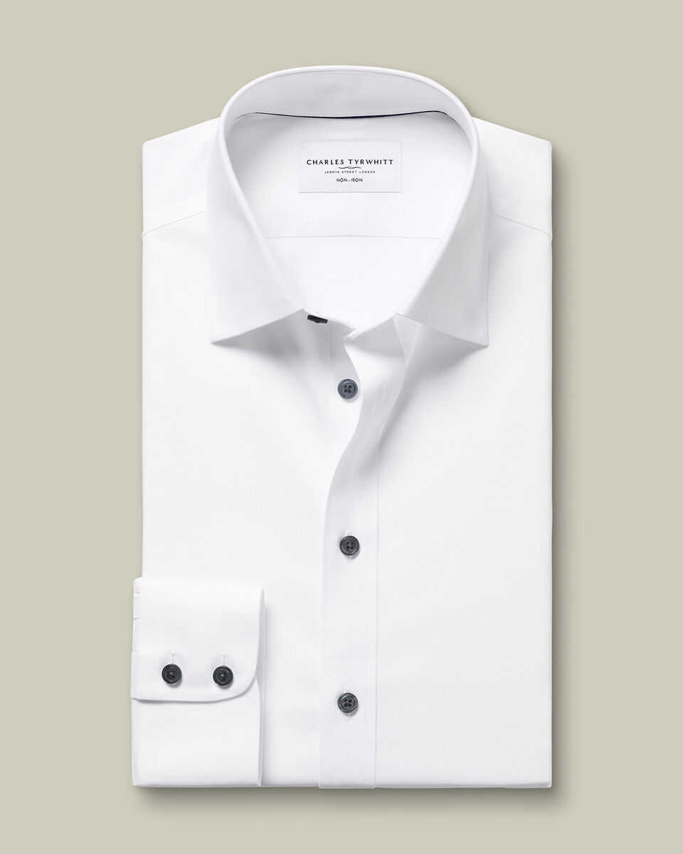 Non-Iron Twill Shirt - White