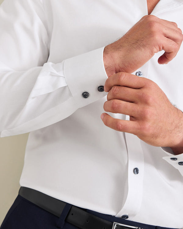 Non-Iron Twill Shirt - White