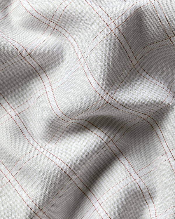 Non-Iron Twill Prince of Wales Check Shirt - Silver Gray