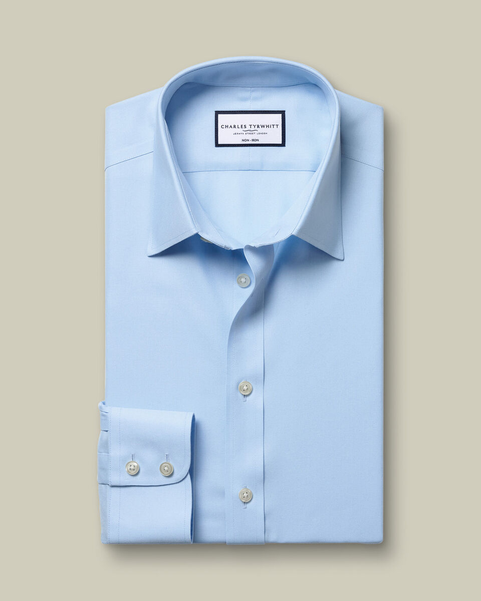 Non-Iron Twill Shirt - Sky Blue