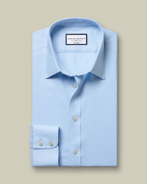 Non-Iron Twill Shirt - Sky Blue