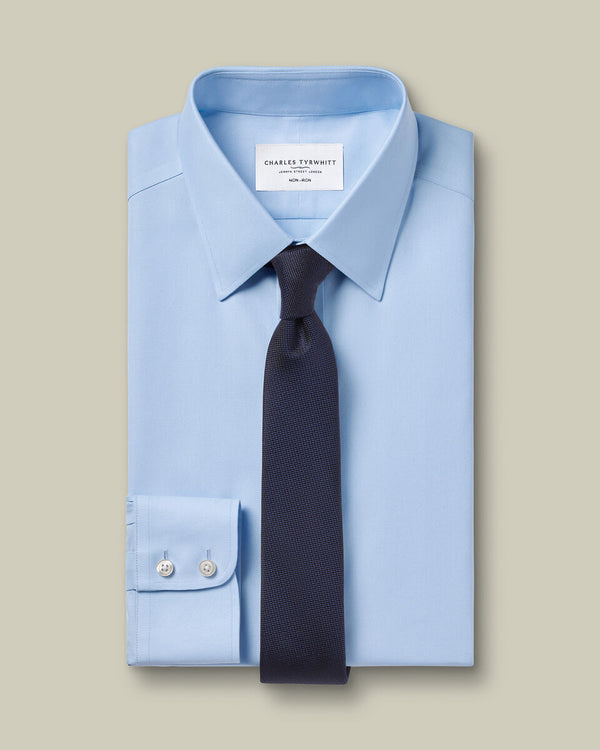 Non-Iron Twill Shirt - Sky Blue