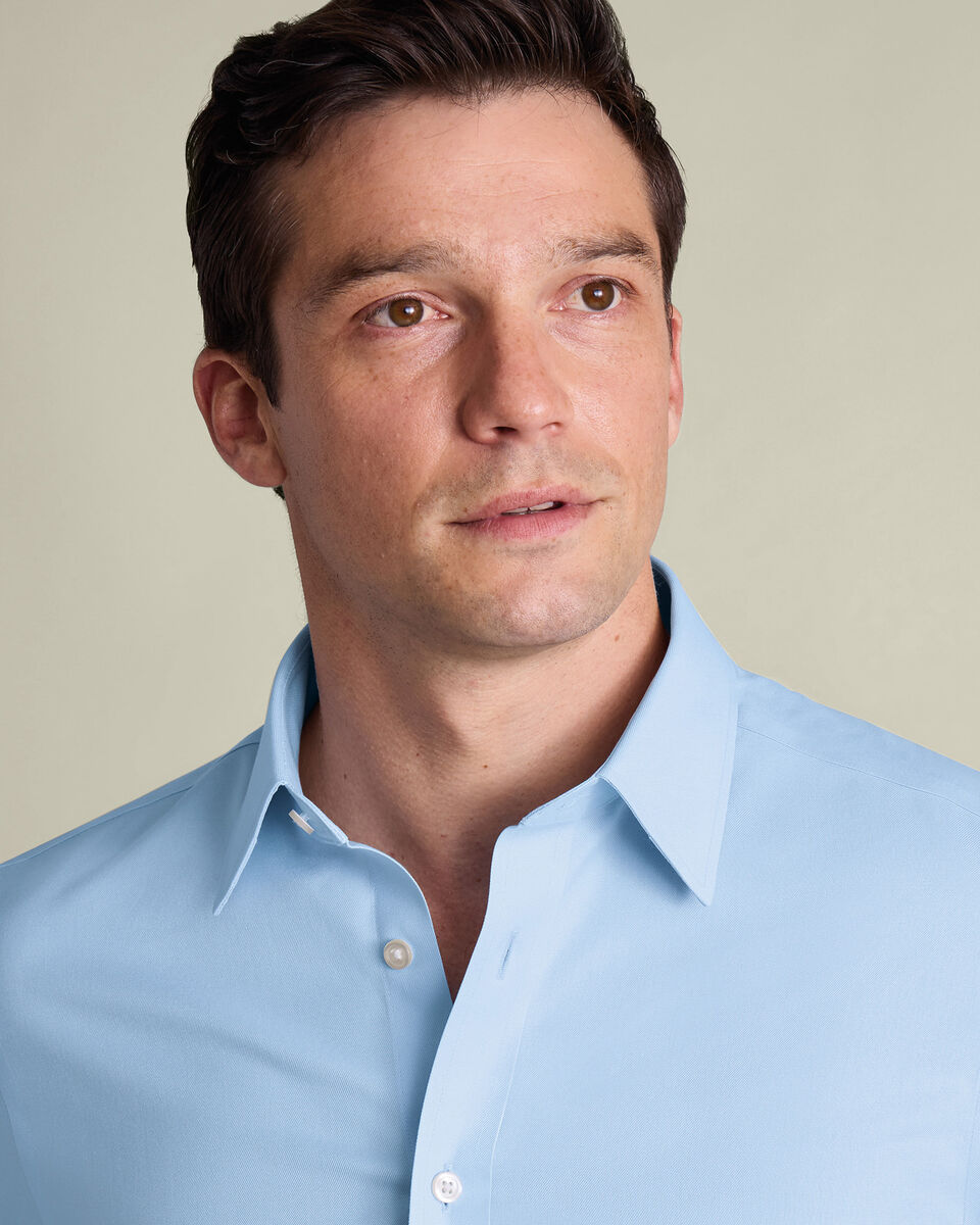 Non-Iron Twill Shirt - Sky Blue