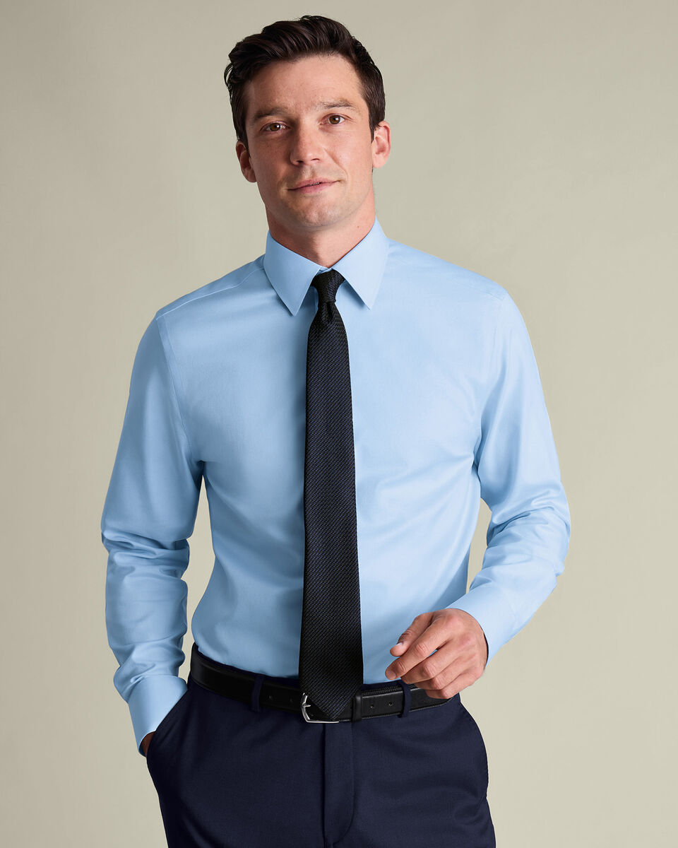 Non-Iron Twill Shirt - Sky Blue