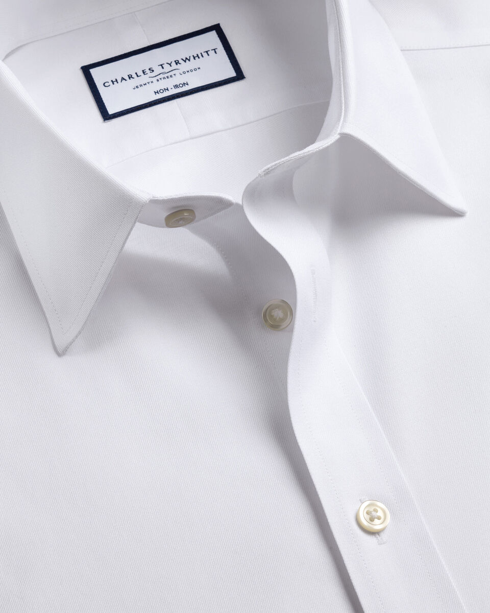 Non-Iron Twill Shirt - White
