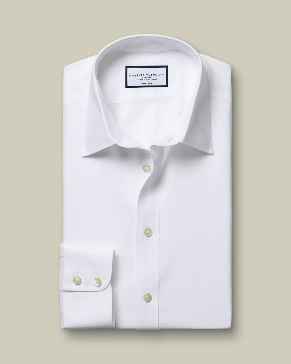 Non-Iron Twill Shirt - White