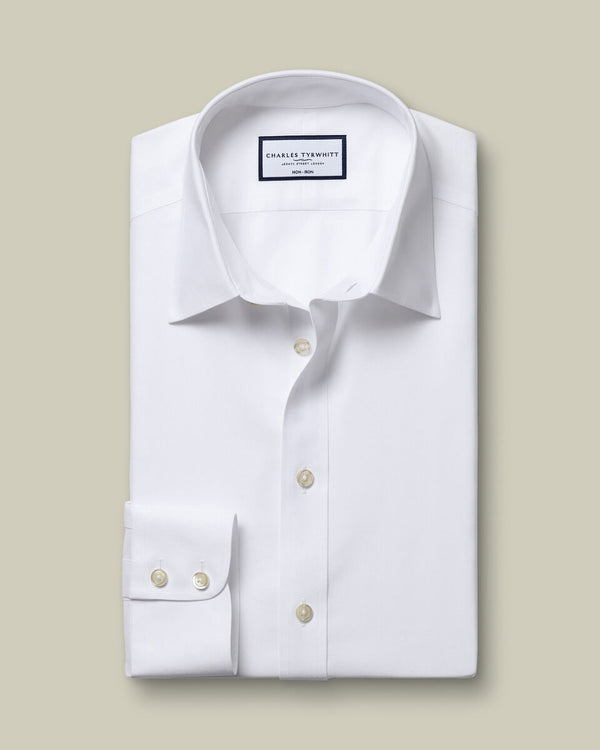 Non-Iron Twill Shirt - White